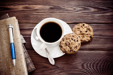 Coffee Break - Notepad and Pen along with coffee 