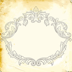 Vector baroque of vintage elements for design. 