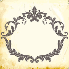 Vector baroque of vintage elements for design. 