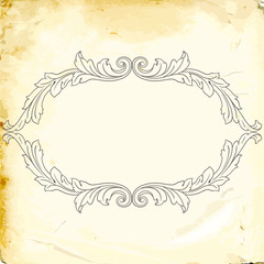 Vector baroque of vintage elements for design. 