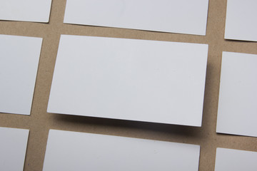 Business cards Mockup on color background. Flat Lay. copy space for text