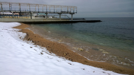 snow by the sea