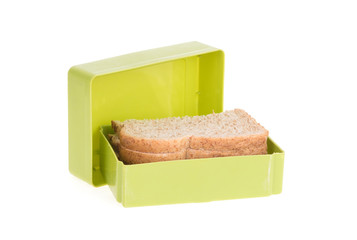 Simple old lunch box isolated