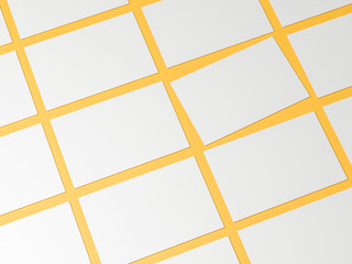 business card mockup, 3d illustrators, yellow background