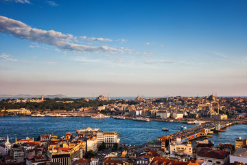 Fototapeta na wymiar Istanbul City at Sunset in Turkey
