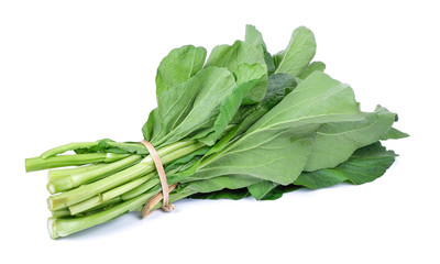 Brassica rapa on white background