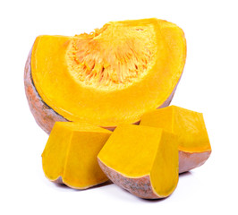 Pumpkin slice isolated on a white background