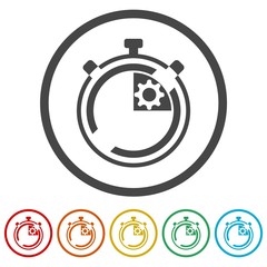 Time management icon for startup business, Time Management icon, 6 Colors Included