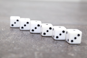  white game dice