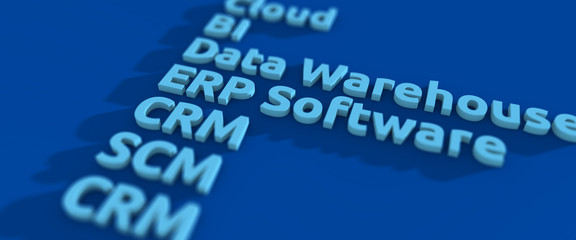 Naklejka premium ERP Software Grafik