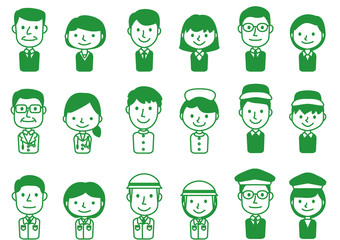 働く人　職業　医者　工事現場　サラリーマン　OL﻿