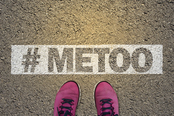 Hashtag #MeToo / me too - on road