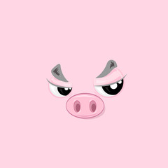 Offended Piggy Illustration