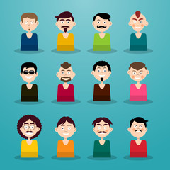 Avatar Set. Men - Users Icons.