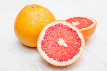 group of fresh grapefruit