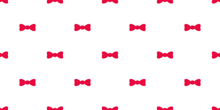 Bow Tie Gift Vector Seamless Pattern Isolated Wallpaper Background