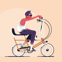 young person riding a bike
