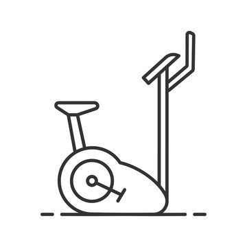 Exercise bike linear icon
