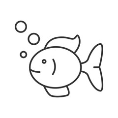 Aquarium fish linear icon