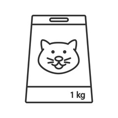 Cat's food linear icon