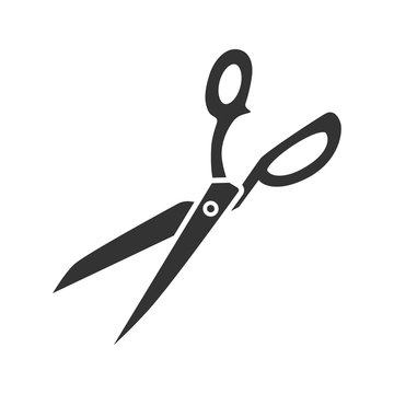 Fabric Scissors Glyph Icon