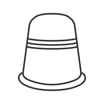 recommend clip art: Sewing thimble linear icon