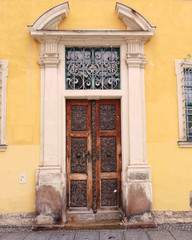 old vintage door, central Europe