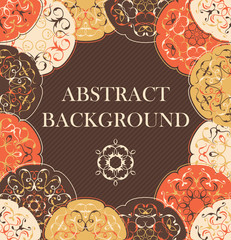 Abstract background with round patterns. Floral design, invitation card. Can be used for decoupage