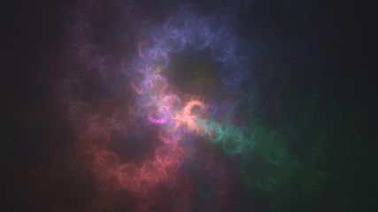 Mystery colorful smoke rings abstract background