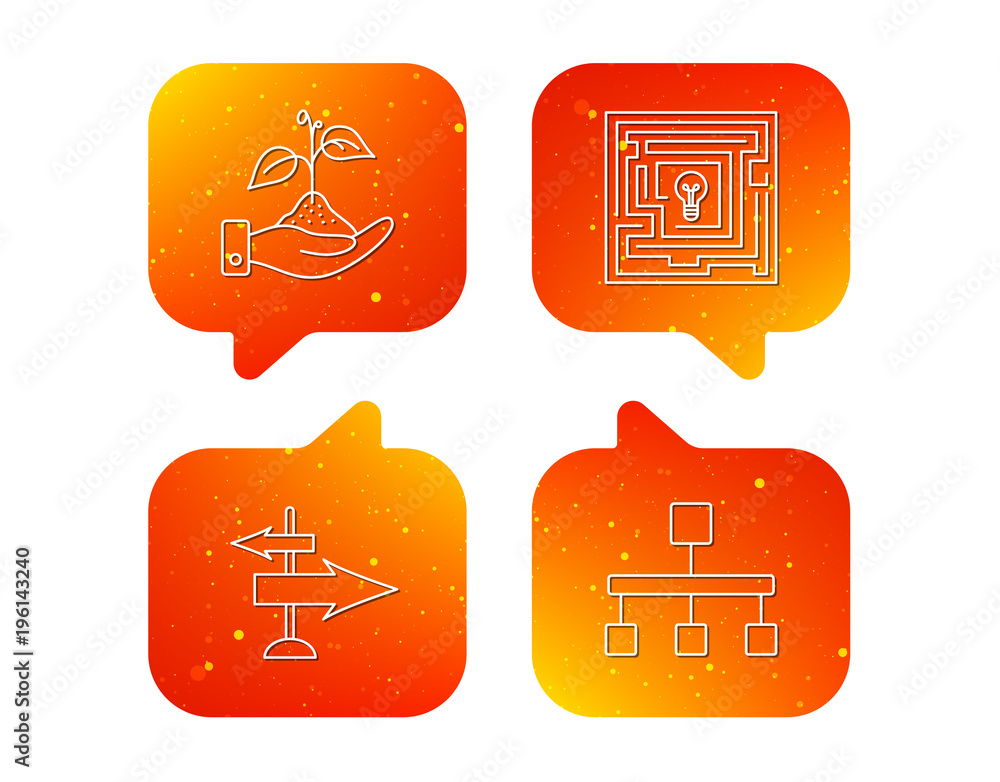 Poster hierarchy, save nature and direction arrow icon.