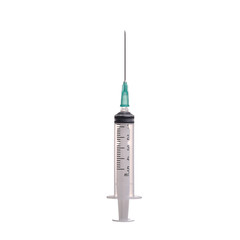 Medical syringe isolated on a white background