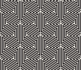 Vector seamless pattern. Modern stylish abstract texture. Repeating geometric tiling from striped elements