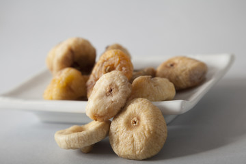 dryed figs  on white isolated background