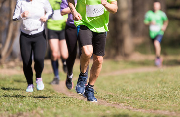 Fototapeta premium Marathon running race, people feet
