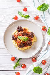 spaghetti with meatballs