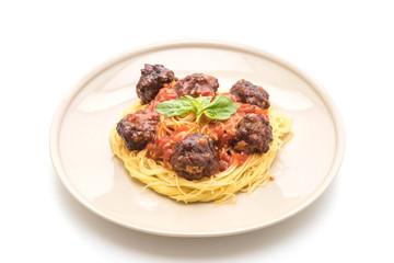 spaghetti with meatballs