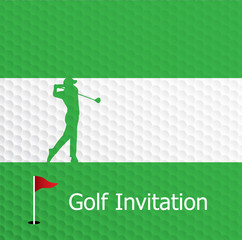 Golf invitation flyer template graphic design - 196149854