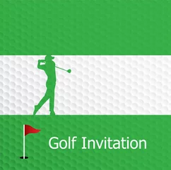 Foto op Canvas Golf invitation flyer template graphic design © mantinov