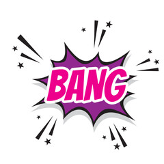 Comic graphic design for BANG explosion blast dialog box