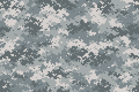 Camouflage seamless pattern. Trendy urban style camo, repeat print. Vector illustration.