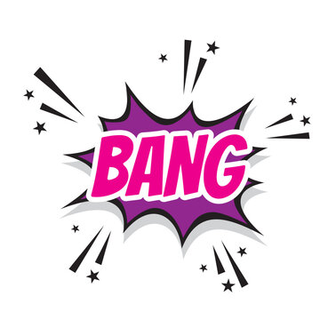 Comic graphic design for BANG explosion blast dialog box