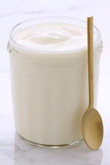 Vintage retro styling yogurt