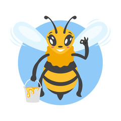 Fototapeta premium illustration of bee character