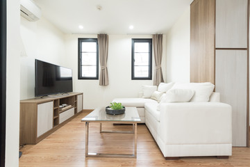 Modern spacious lounge or living room interior