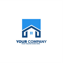 Letter H and M Real Estate icon, Construction logo icon, Real estate logo template