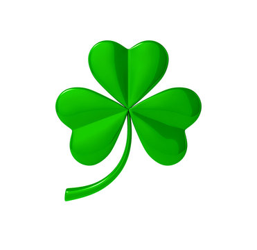 green clover leaf. St.Patrick's day. 3D illustration