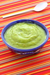 Delicious mexican guacamole dip