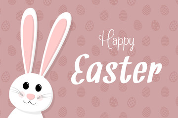 Design of a poster with easter bunny. Vector.