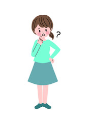 若い女性　ジェスチャー