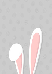 Easter - template of a poster with bunny ears. Vector.